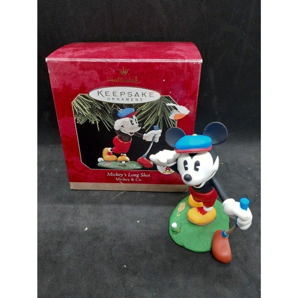 Hallmark Keepsake Ornament Disney Mickey's Long Shot   1997**Mint IN BOX